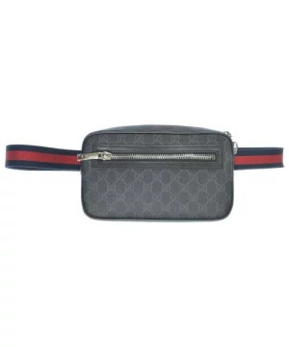 Gucci GG Supreme Belt Bag canvas Web Gray Black
